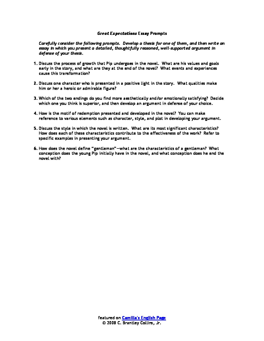 How To Write A Good English Essay Greatexpectationsessaypromptspdfjpg 1984 Essay Thesis also Essay About Healthy Eating Index Of Wpcontentuploadsliteraturenovelsandnovellas Thesis Statement For Essay